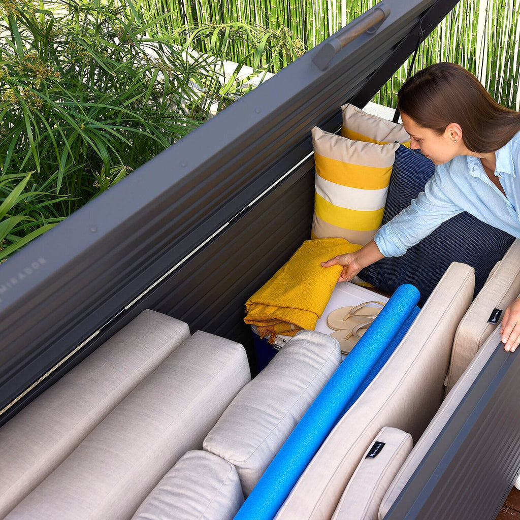 🎁Limited time promotion--Buy One Get One Free🎁Extra-Large 281-Gal Metal Deck Box – Lockable Wheels for Patio & Garden Storage